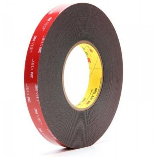 3M 5925F 0,6mm Kalınlıkta Siyah Çift Taraflı VHB Bant - 10mm x 33m